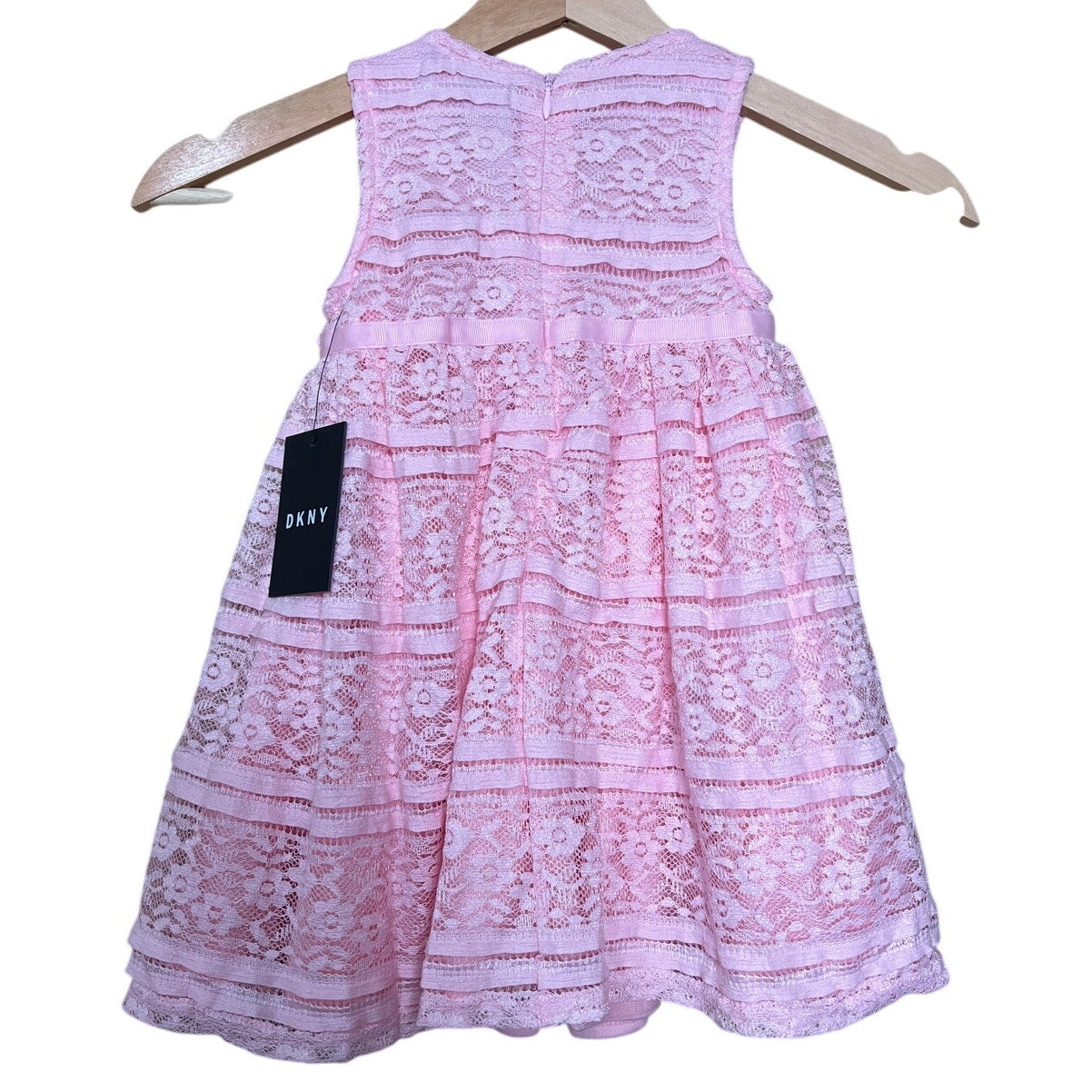 DKNY Pink Toddler Dress NWT 24M Coral Lace Floral