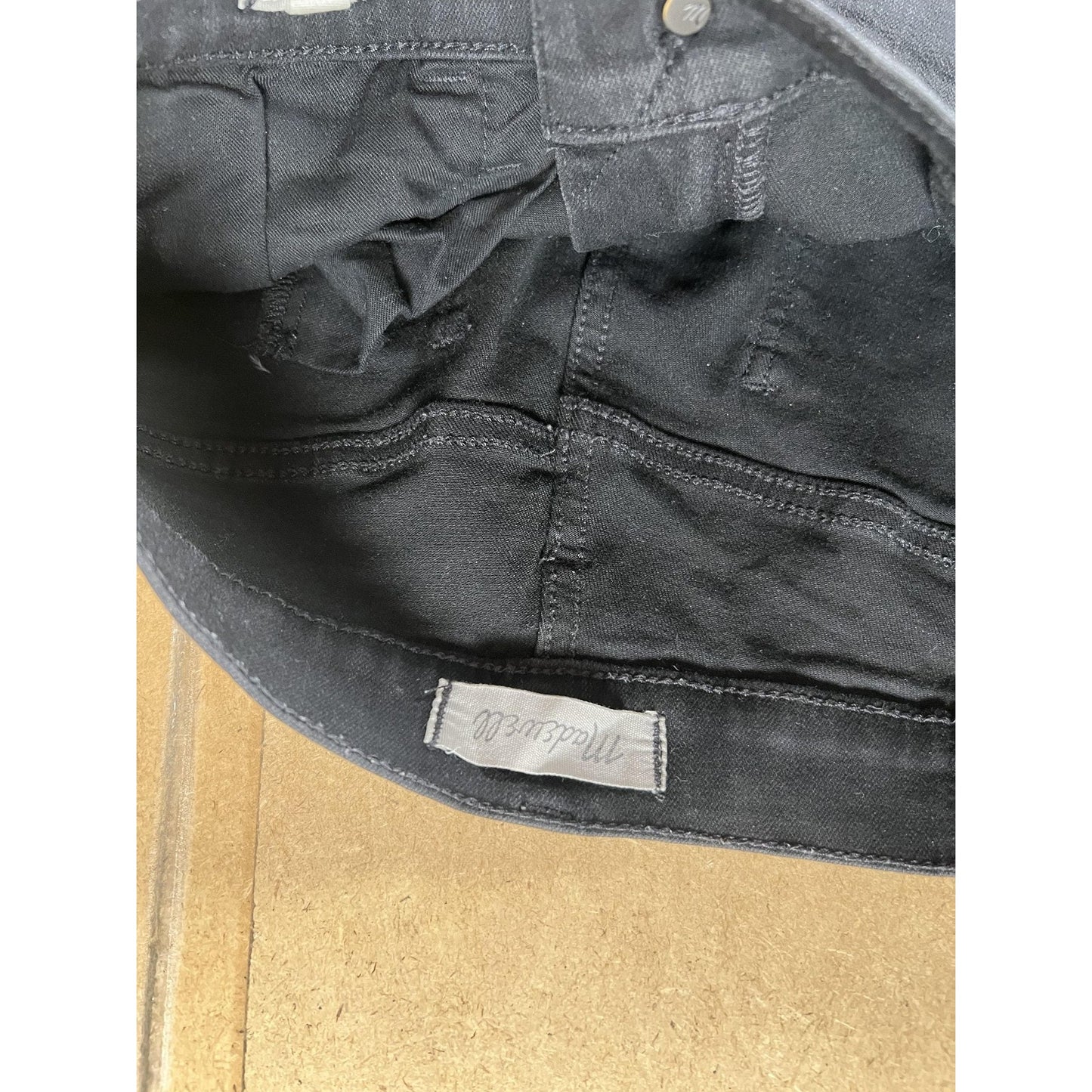 Madewell Jeans Womens 29 Black Skinny Dark Wash Stretch Denim 5-Pocket Zip