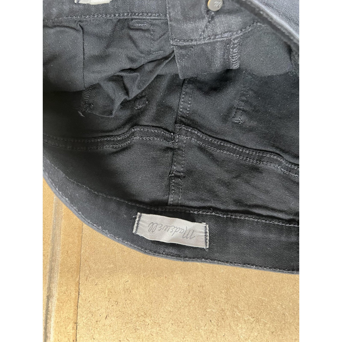 Madewell Jeans Womens 29 Black Skinny Dark Wash Stretch Denim 5-Pocket Zip