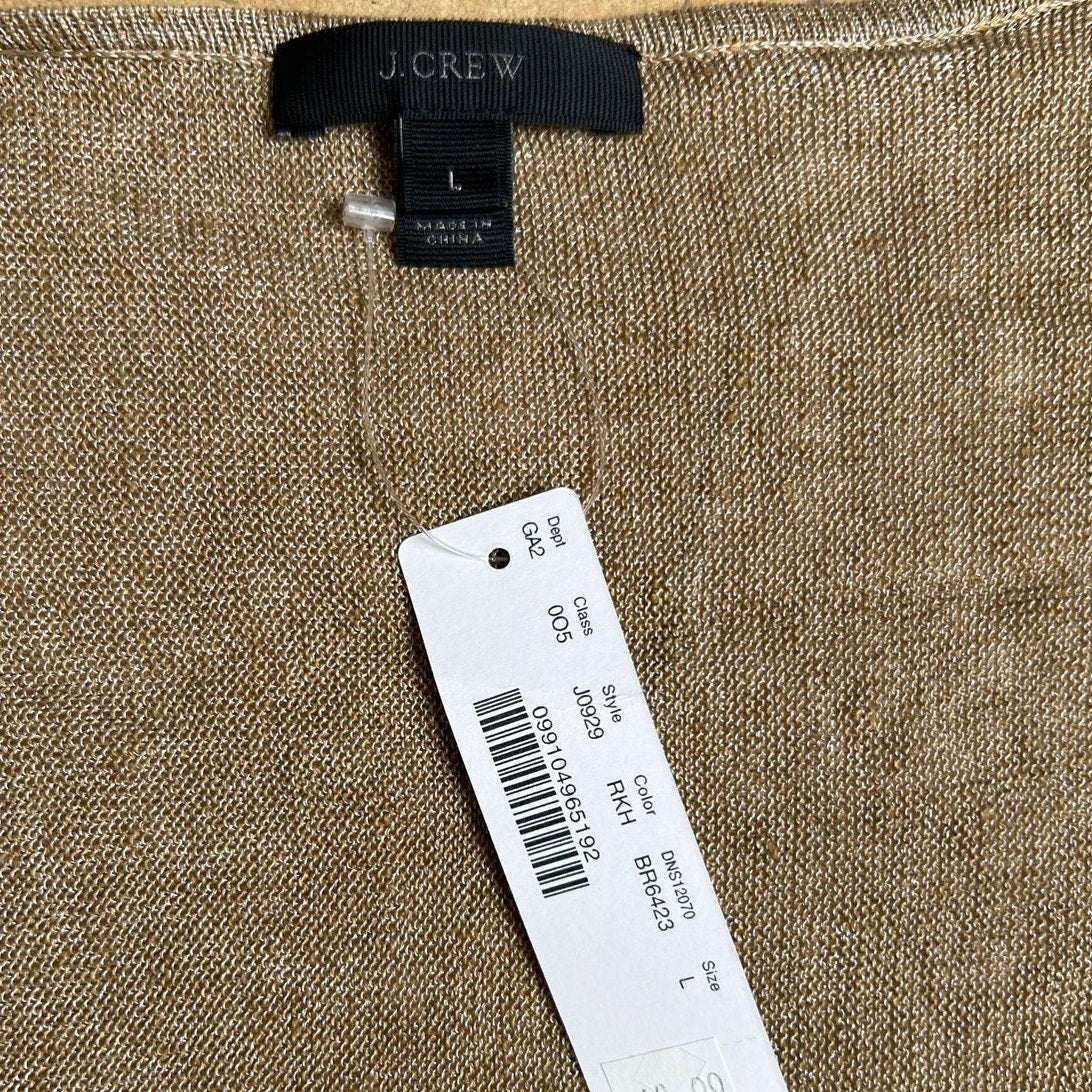 NWT J.Crew Tan Cardigan Women Size Large