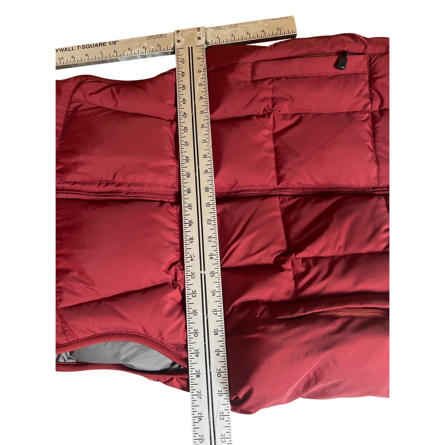 Eddie Bauer Goose Down Puffer Vest Red Mens Size L