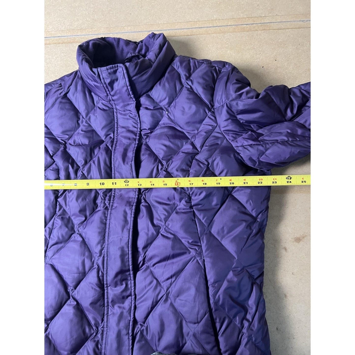 Eddie Bauer Jacket Womens XXL Purple Quilted Down Insulated Pockets Zip