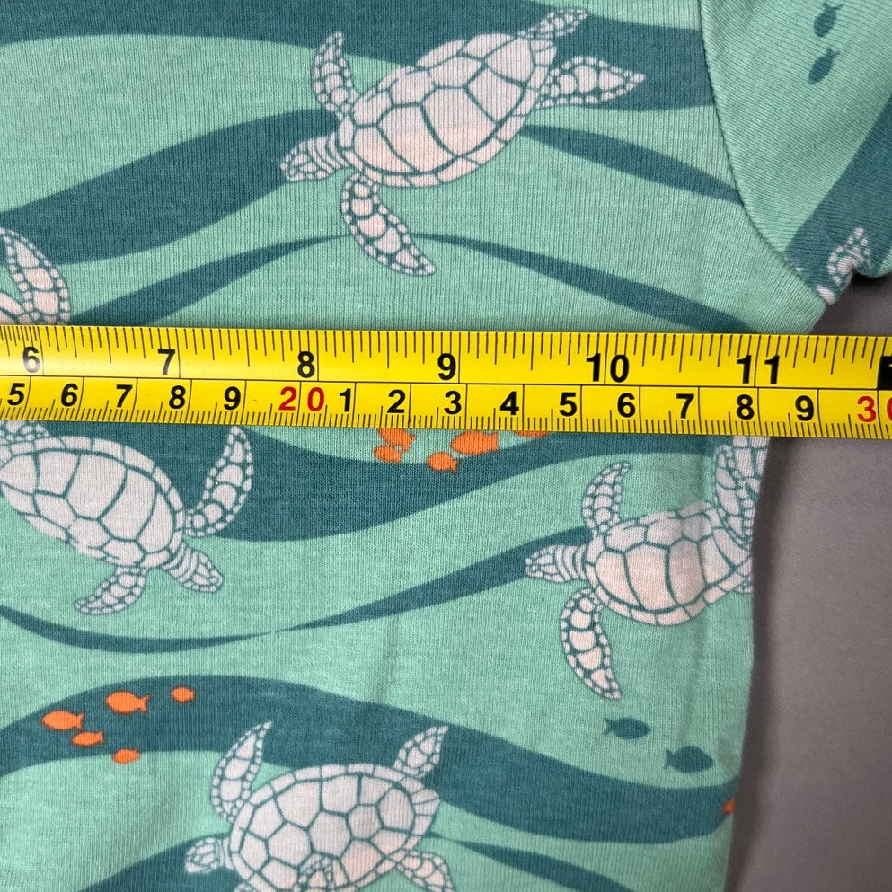 Tea Collection Boys Green Turtle Pajama Set Size 8
