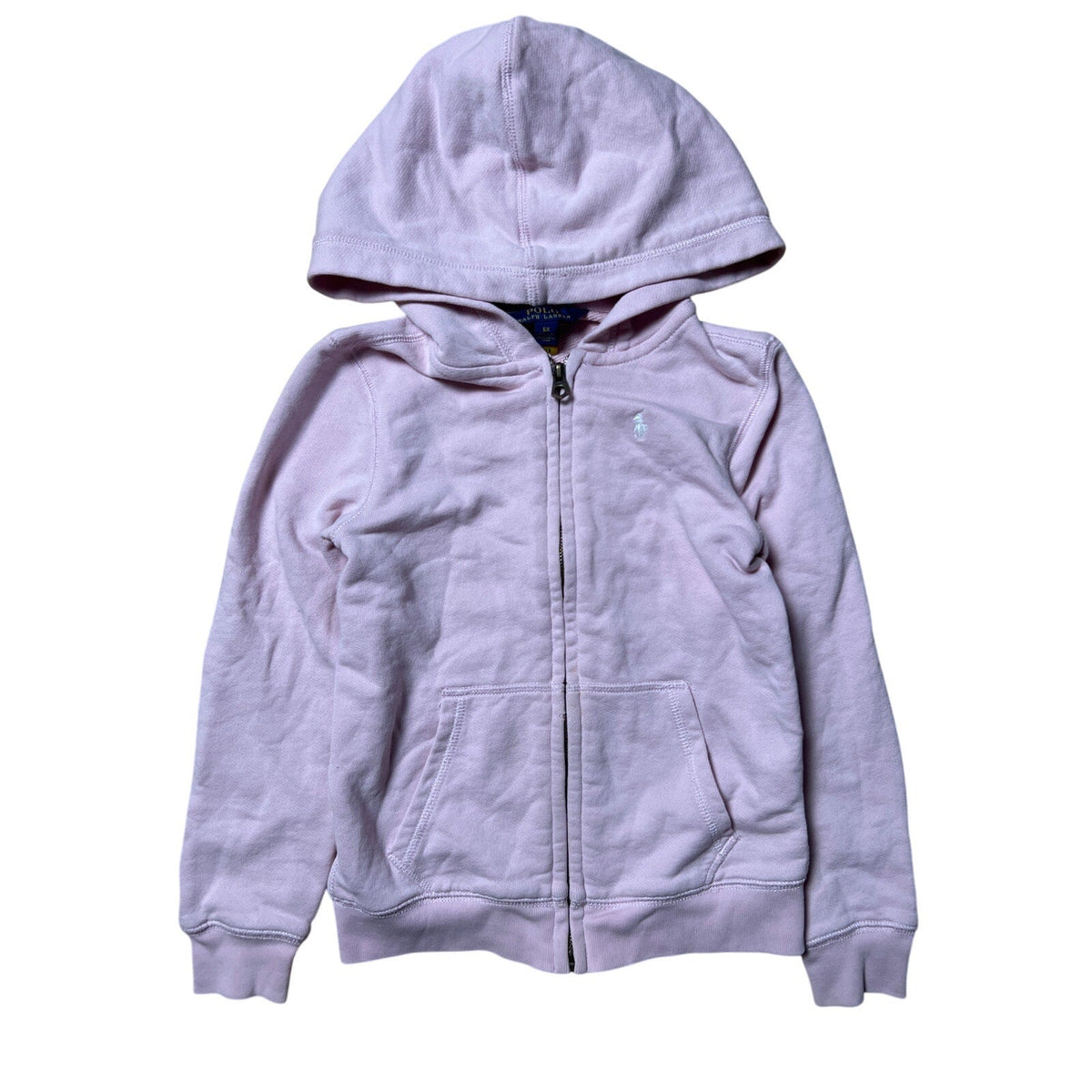 Polo Ralph Lauren Baby Pink Sweatshirt Women's Size 6X Hooded Zipper Logo