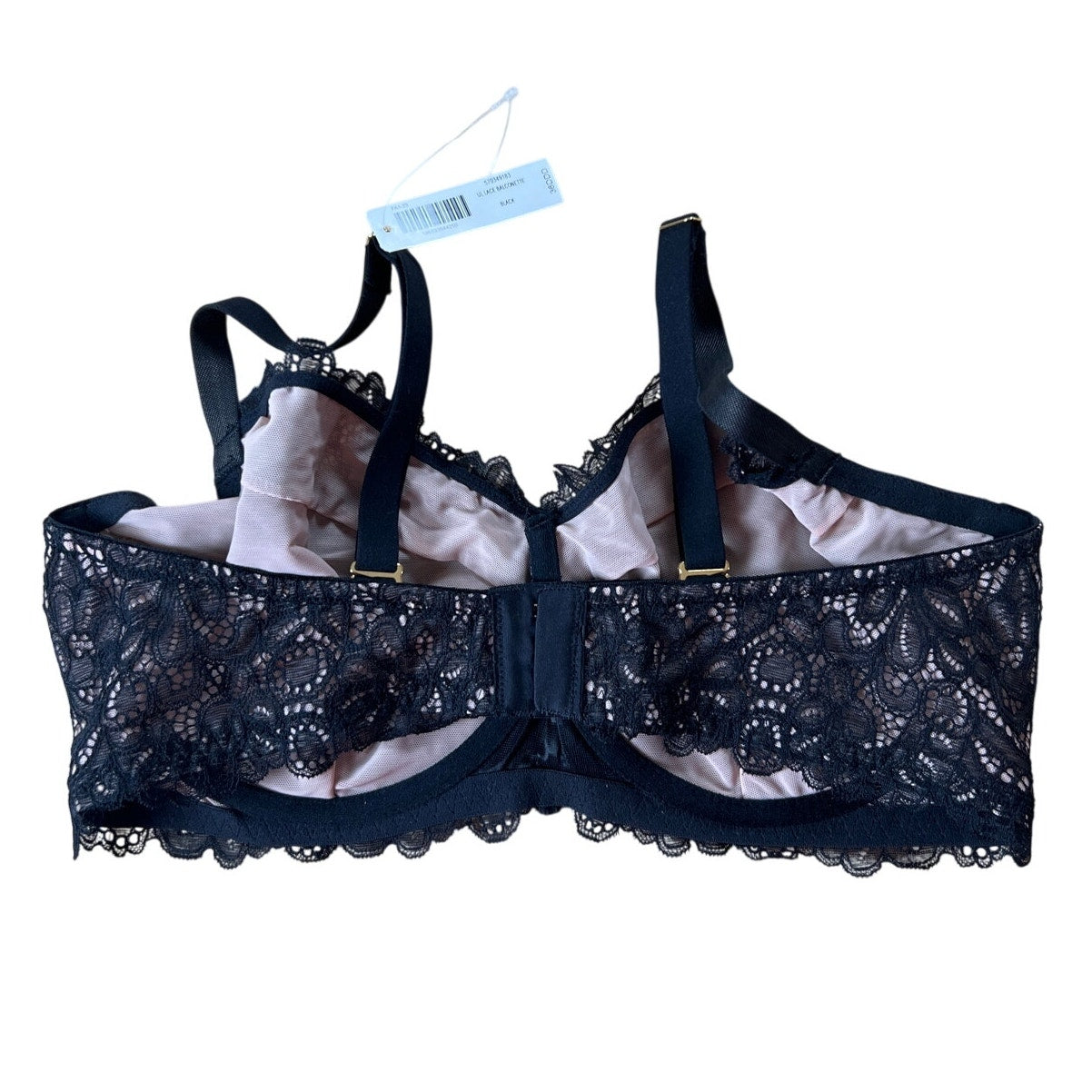 NWT Soma Lace Black Bra 36DDD Lace Bra Black Embroidered Underwire Adjustable