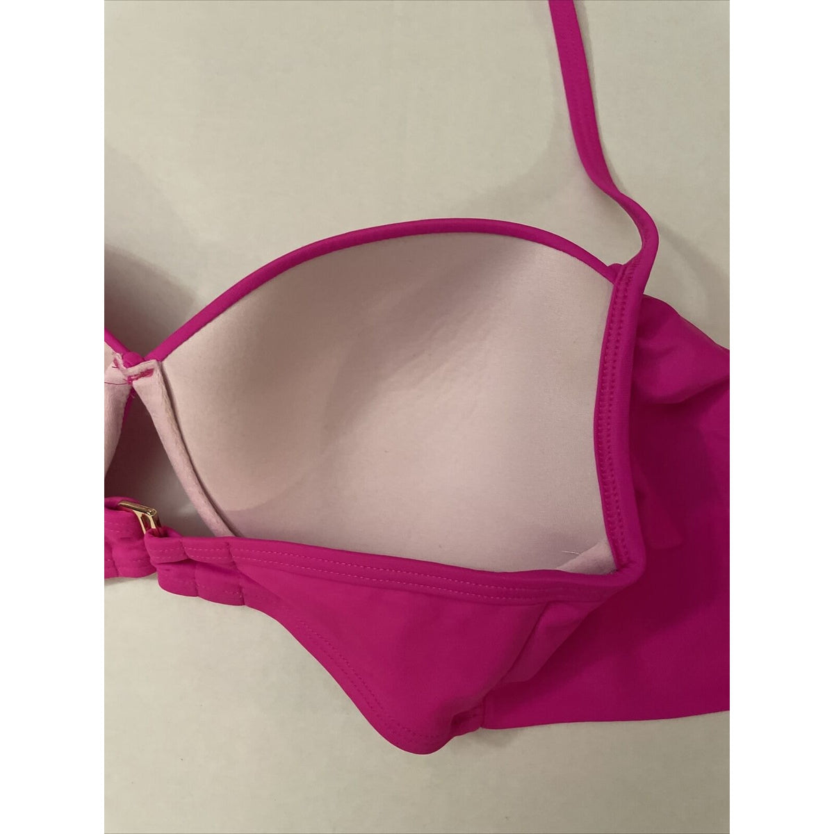 Victoria's Secret Women's Size 32DD Solid Pink Wrap Tie Around Bikini Top - EUC