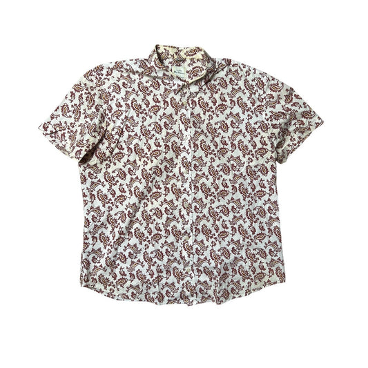 Ben Sherman Retro Paisley Button-Up Shirt Men Size 2XL