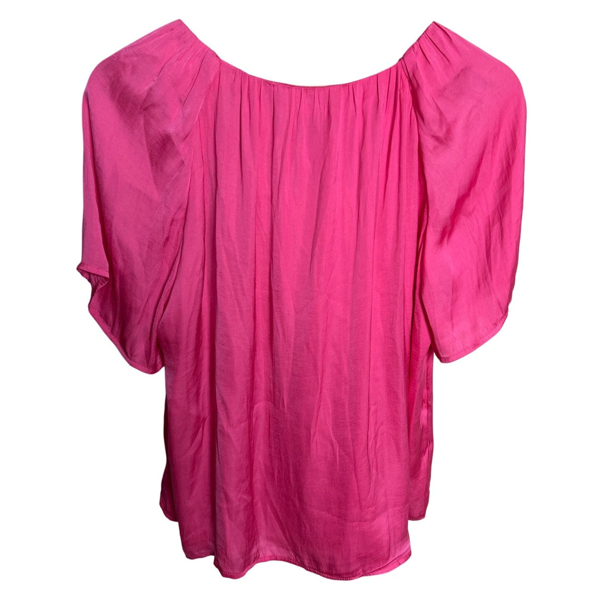 Premise NWT 100% Polyester Hot Pink Blouse Square Neck Medium