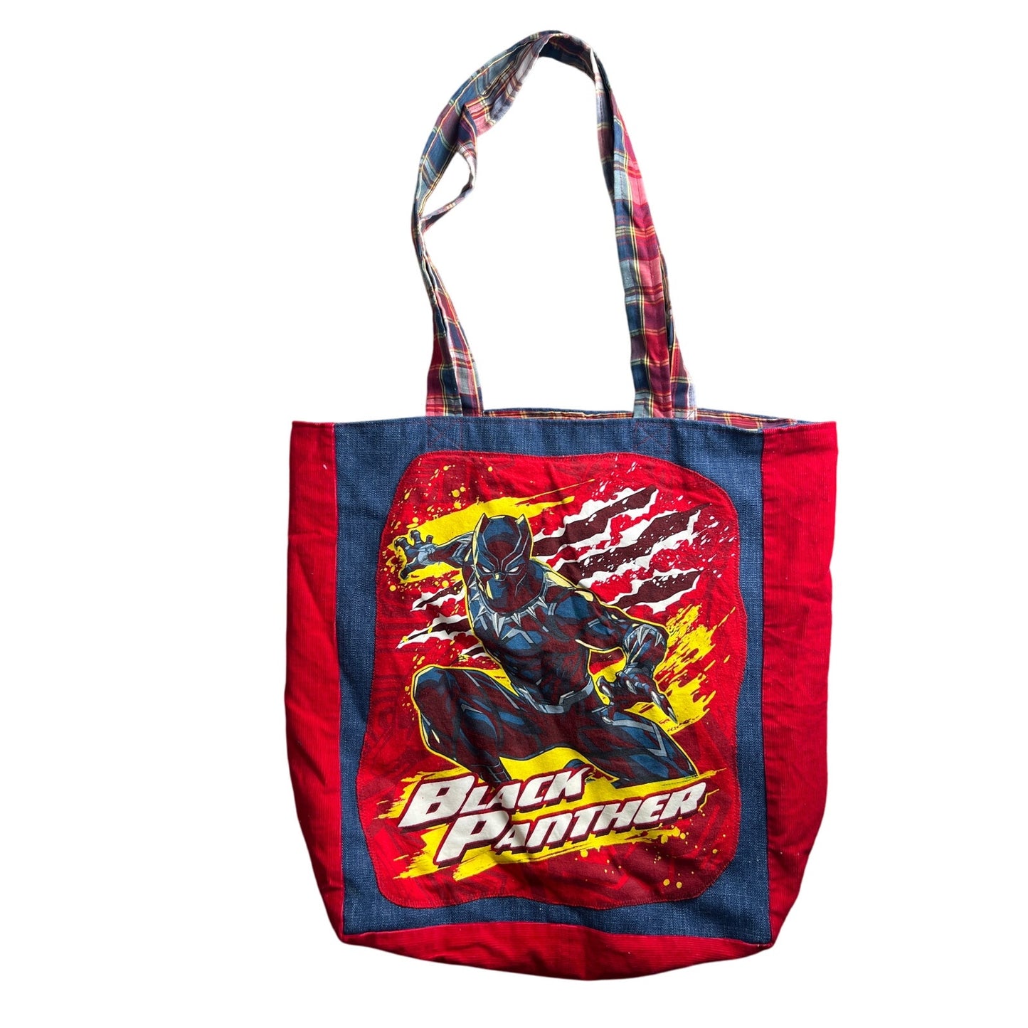 Maps & Scraps Black Panther Custom Large Tote Bag