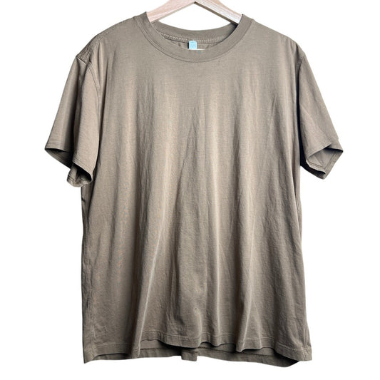 Lululemon 100% Pima Cotton Shirt Compass Size 8 Brown Earth Tone