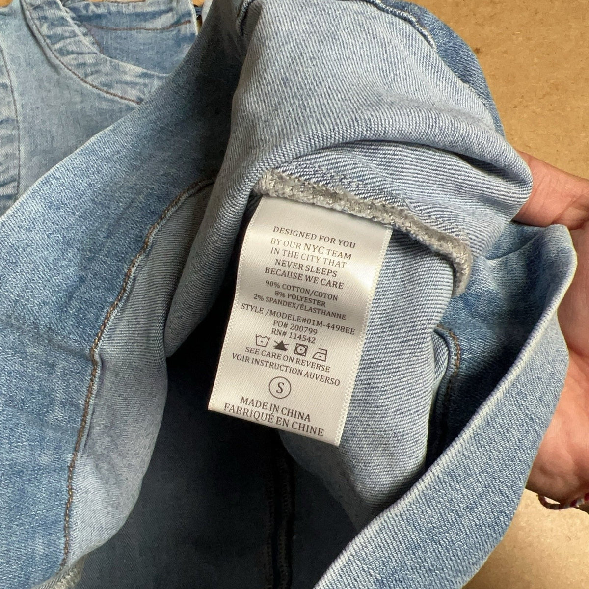 Evereve Tank Womens S Blue Denim Basic Crew Neck Button Stretch Casual