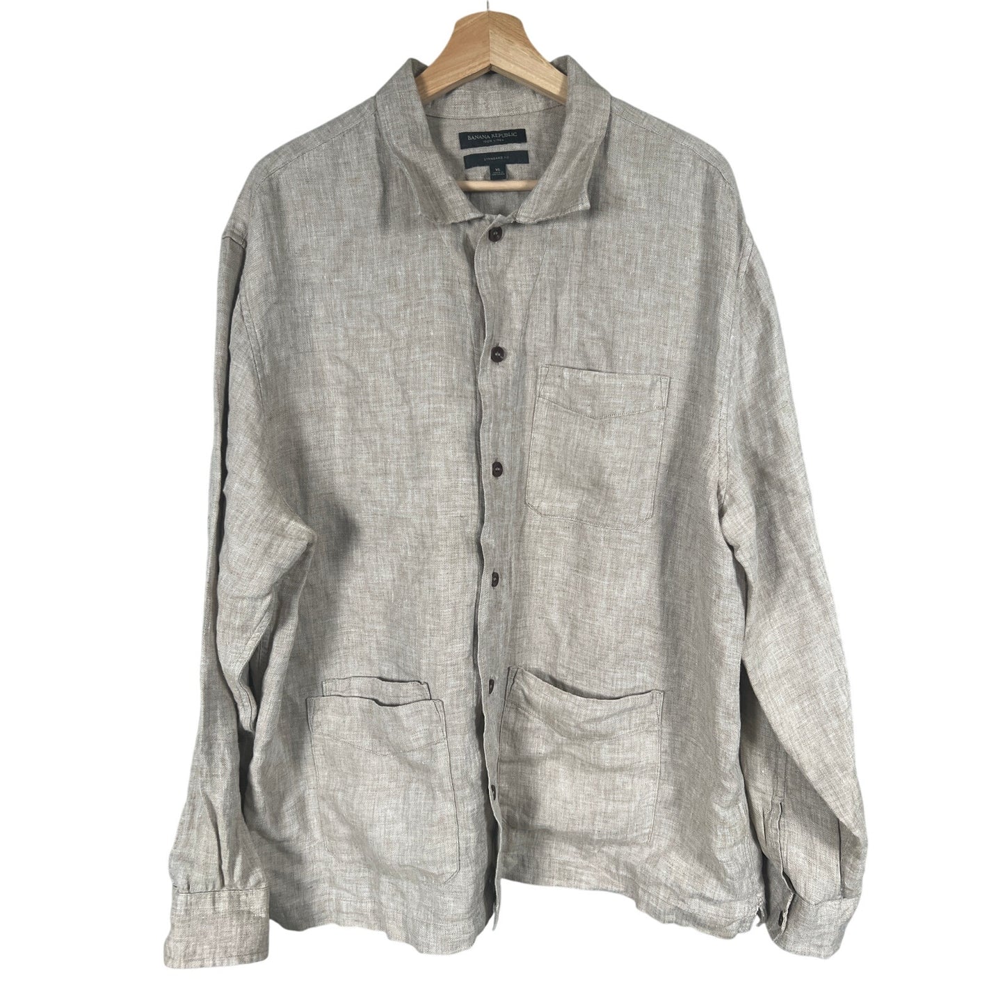 Banana Republic 100% Linen Button Down Standard Fit XL