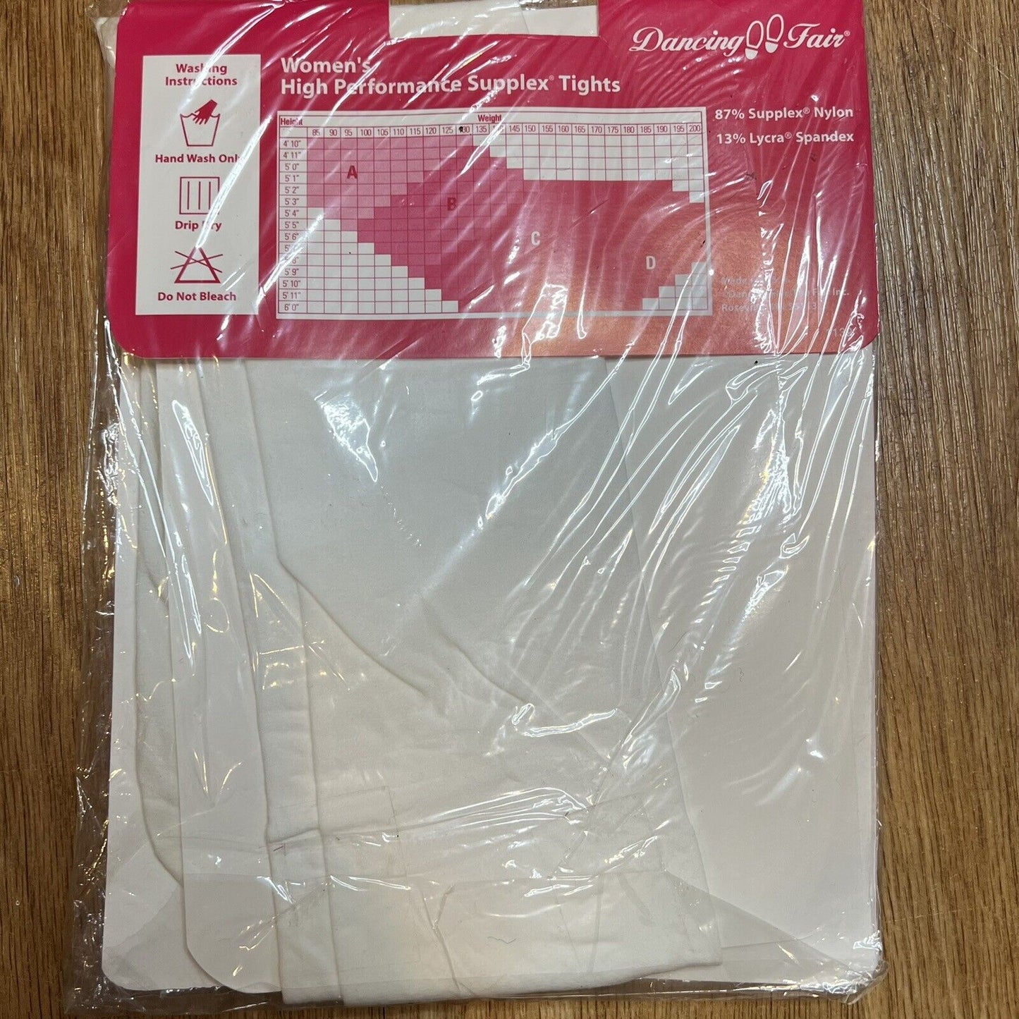 NEW Dancing Fair Women's Ultimate Performance Tights 810 White Size A