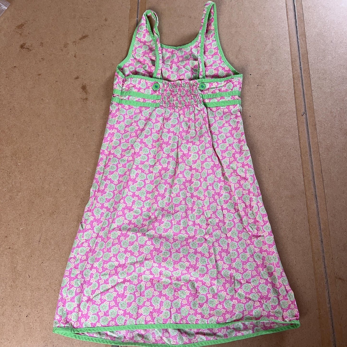 Dress Girls 8 Pink Floral Scoop Neck Pockets Elastic Waist Pullover Casual