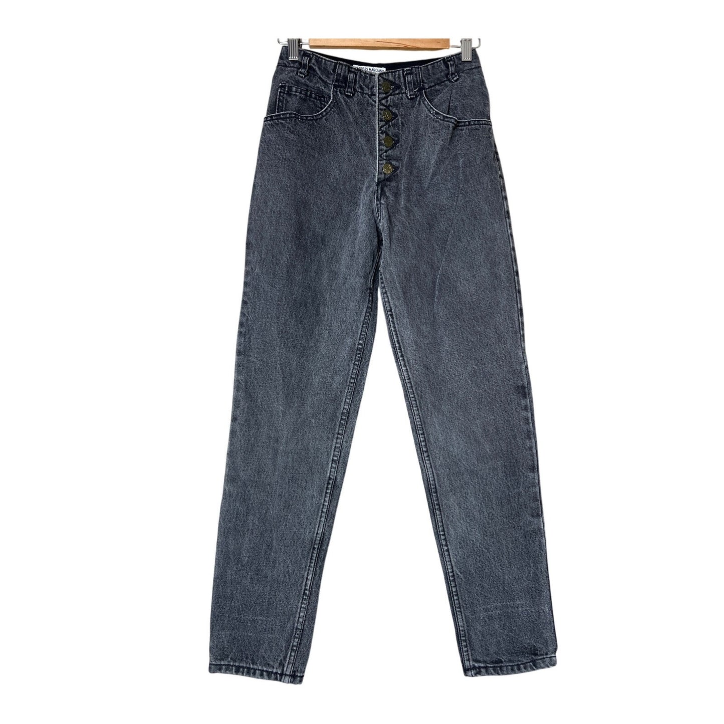Guess George Marciano Size 28 Black Jeans Button Fly