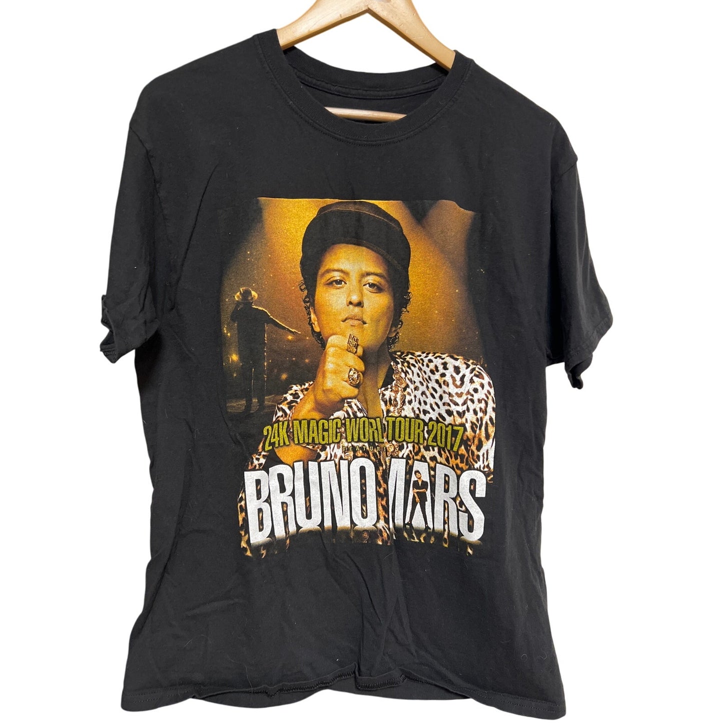 Bruno Mars 24k Magic World Tour Hanes 2017 T-shirt Large