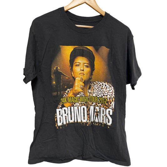 Bruno Mars 24k Magic World Tour Hanes 2017 T-shirt Large