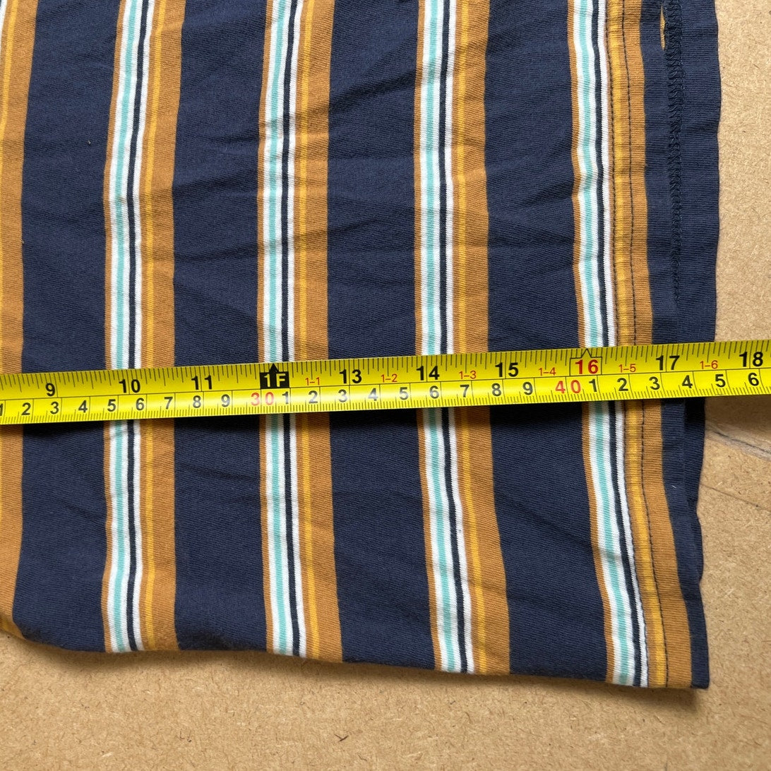 Tea Collection Boy’s Blue/Orange Short Sleeve Stripes Polo Shirt Size 6