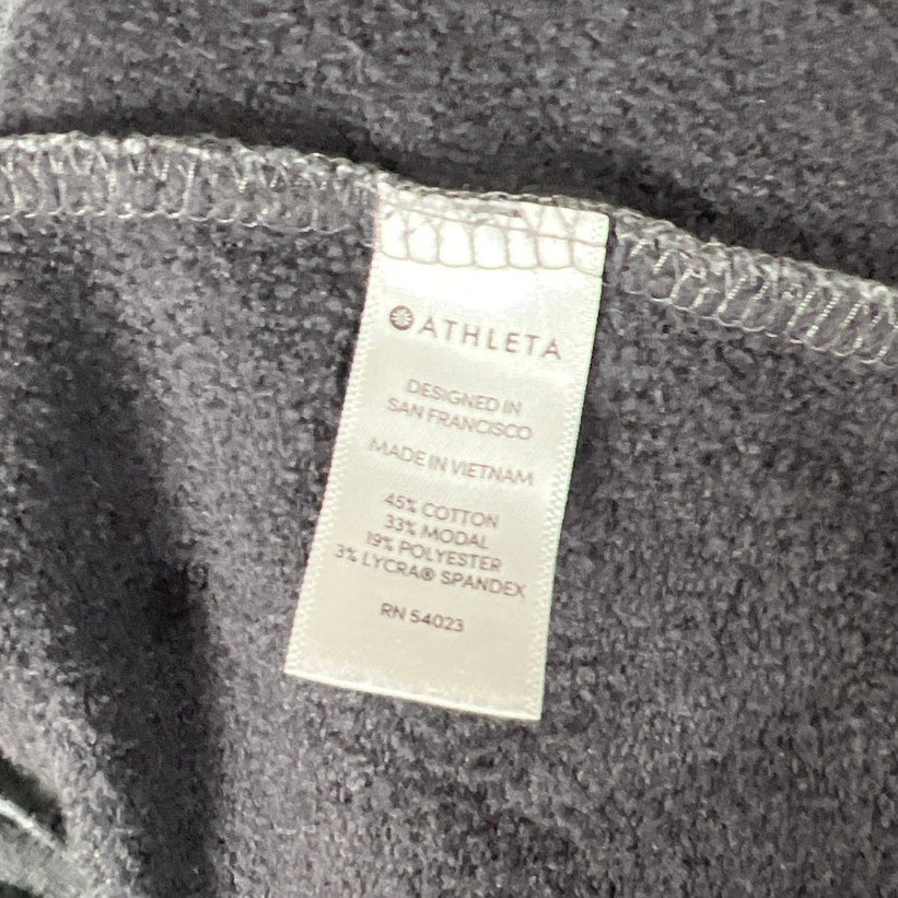 Athleta Size Large Pullover Space Heather Gray Crewneck Women's