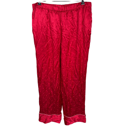 Victoria Secret Size Large Pajama Bottom Sleep Pants Satin Polka Dot