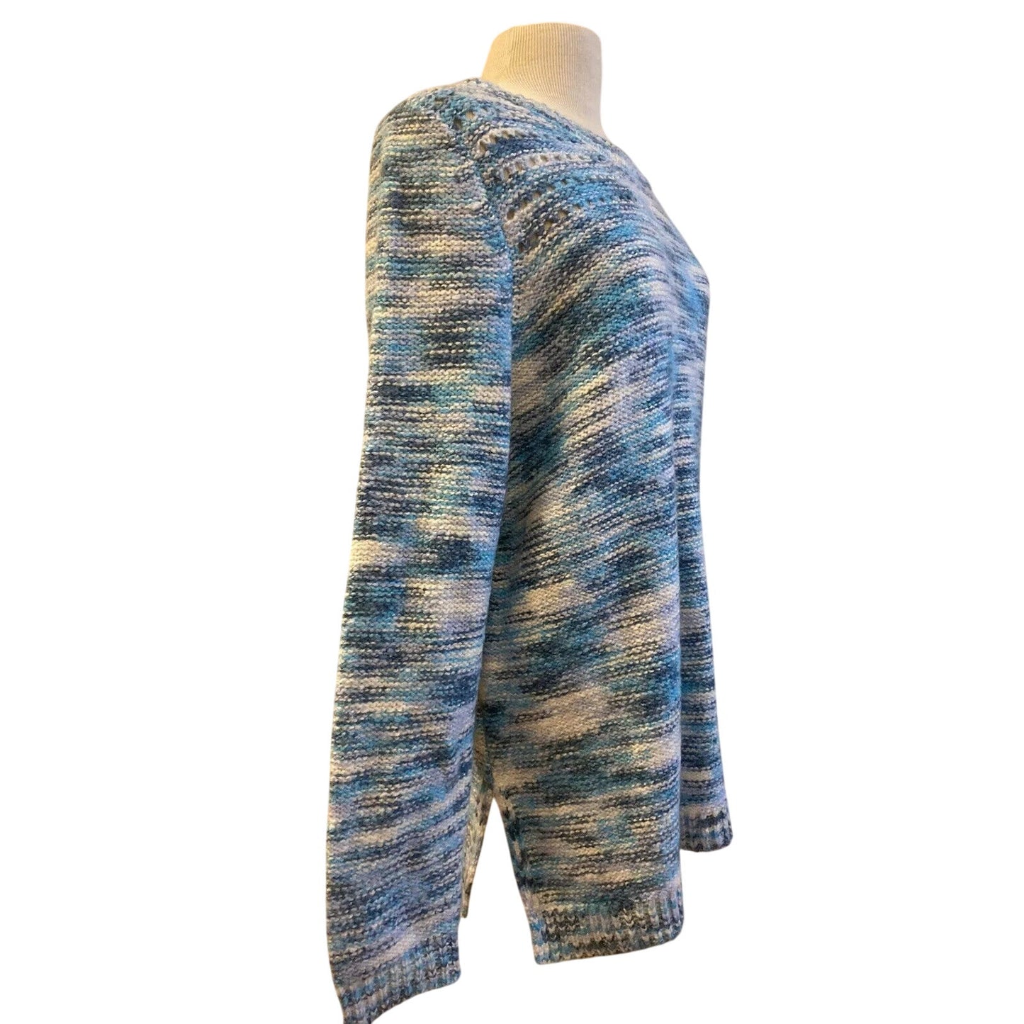 Lane Bryant Blue, White, Aqua Woven Sweater Size 14/16 - NWT $59