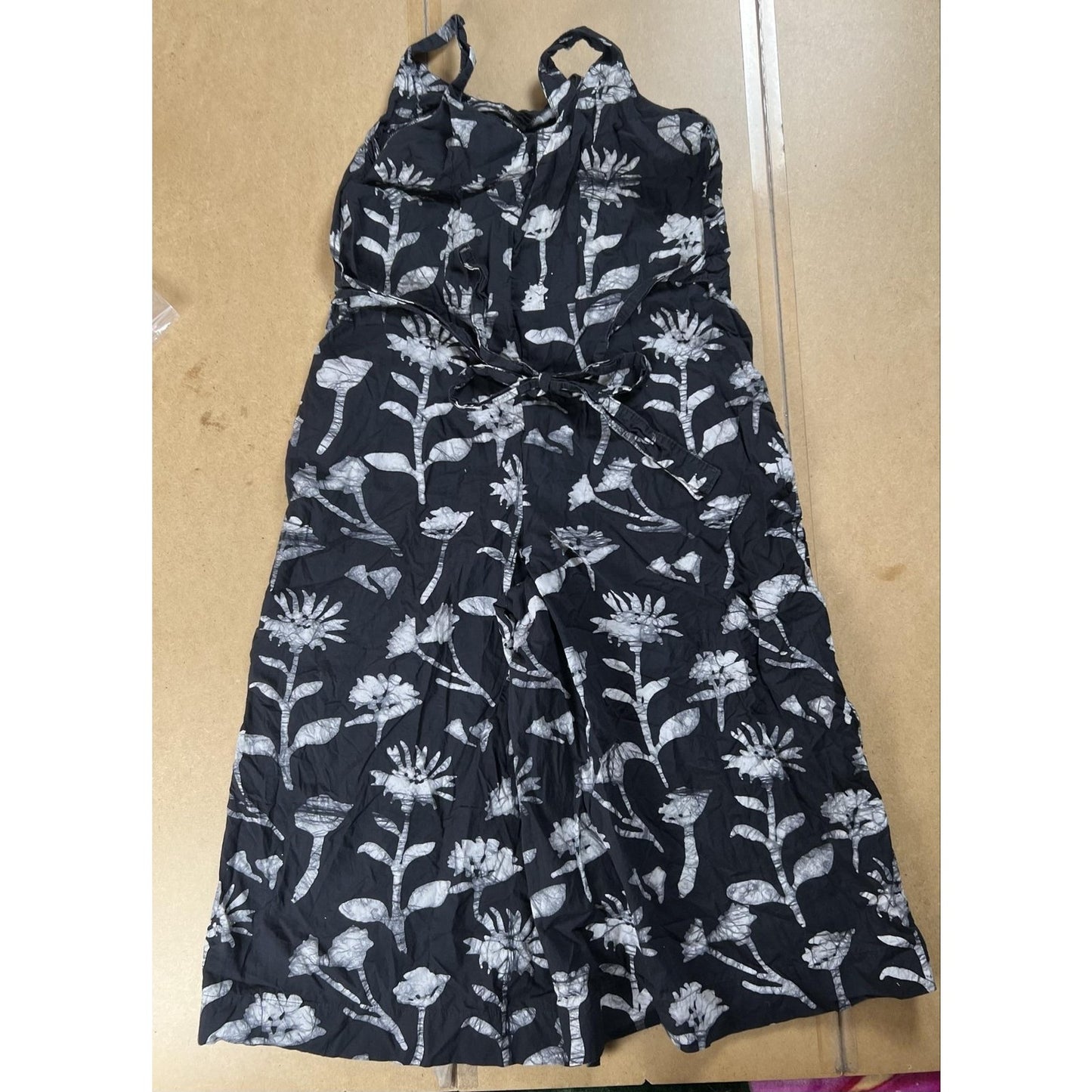 Global Mamas Jumpsuit Womens XL Black One-Piece Sleeveless Scoop Neck Cotton