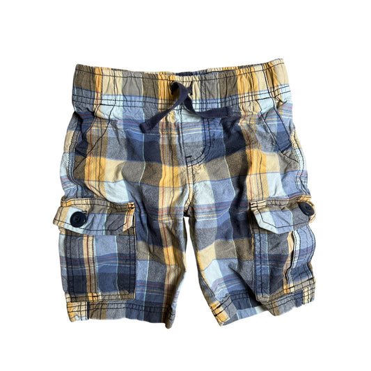 Tea Collection Plaid Boy Size 5 Blue/Yellow Shorts