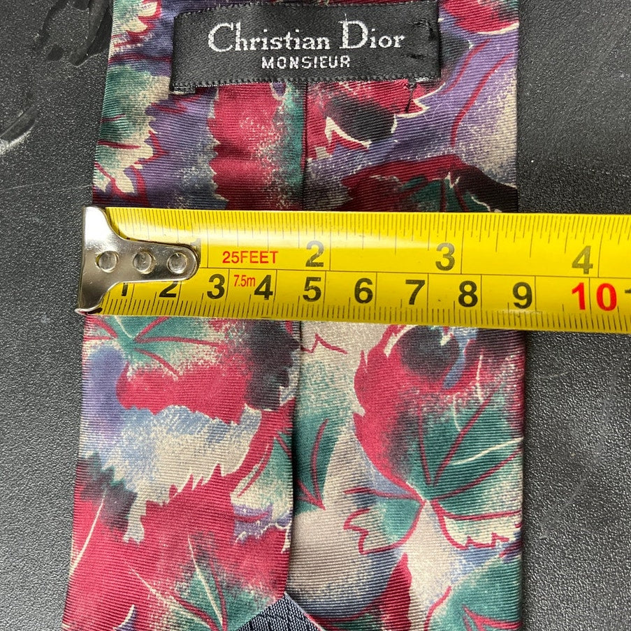 Christian Dior Monsieur Tie Italian Silk Fabric Men's Paisley Print
