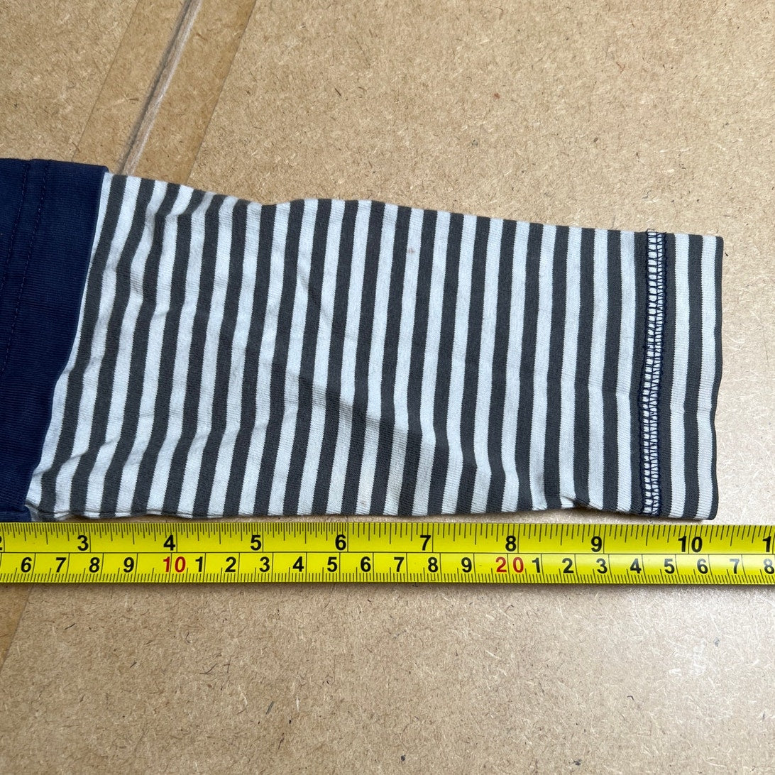 Hanna Andersson Blue Stripped Long Sleeve Deer Graphic Boy Size 110