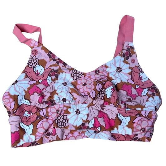 Aerie Offline Floral Pink Active Top Size Large