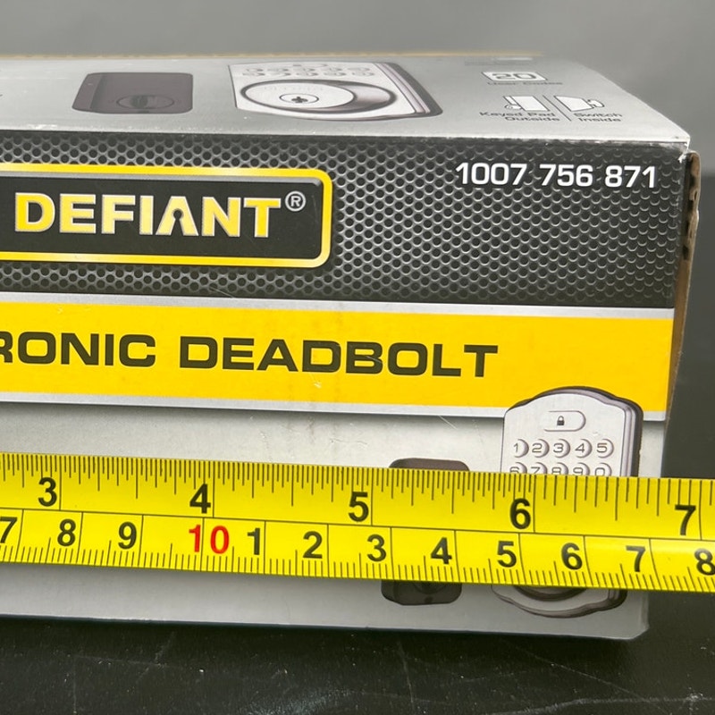 Defiant Electronic Deadbolt Single Cylinder NEW Satin Nickle Finish