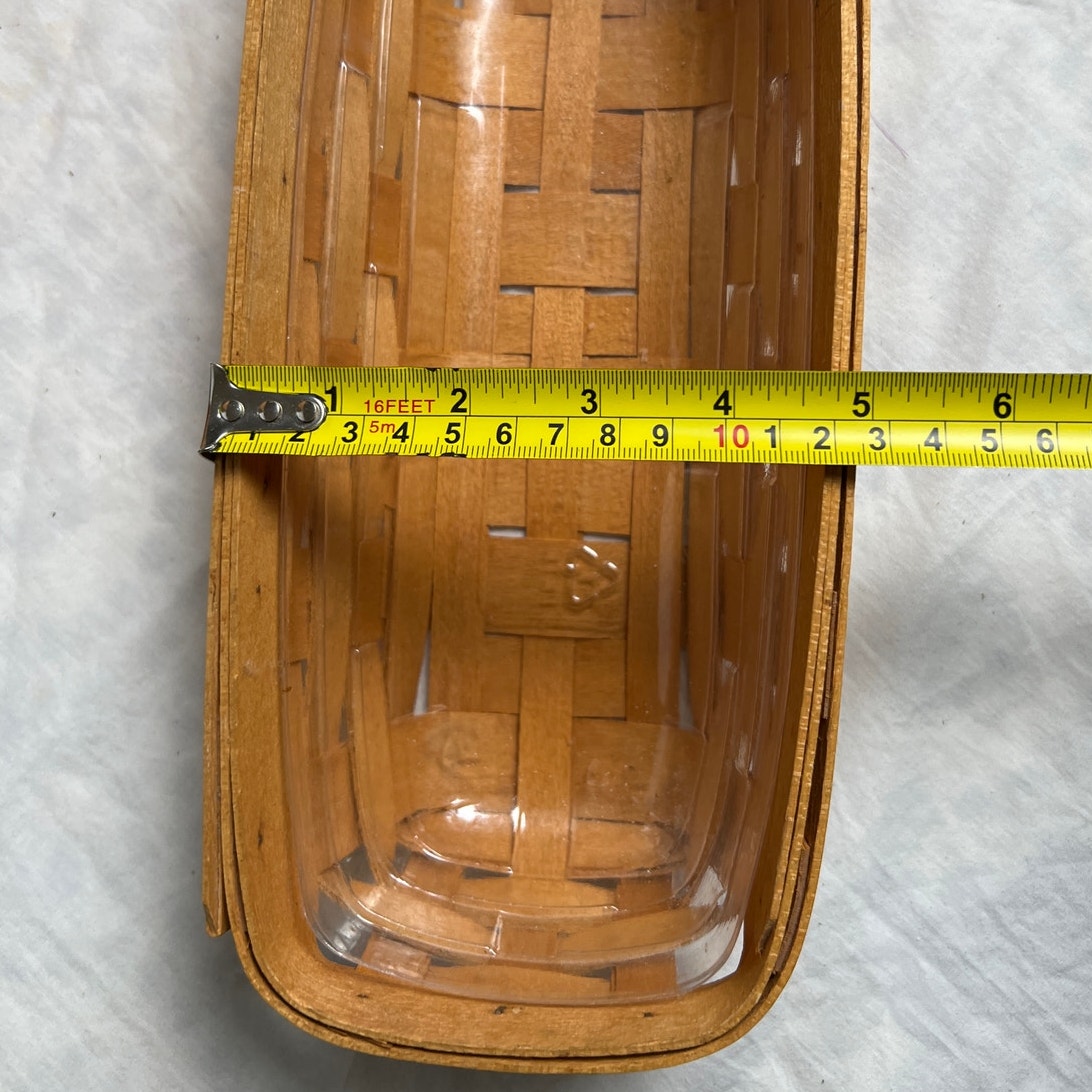 Vintage 90's Longaberger Magazine Baskets Standing Hand Woven