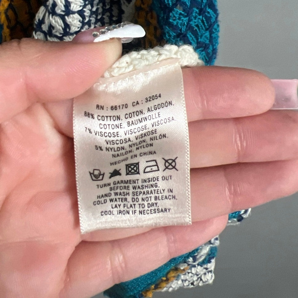 Sparrow Medium Duster Vest Multicolor Cardigan Woven Women’s