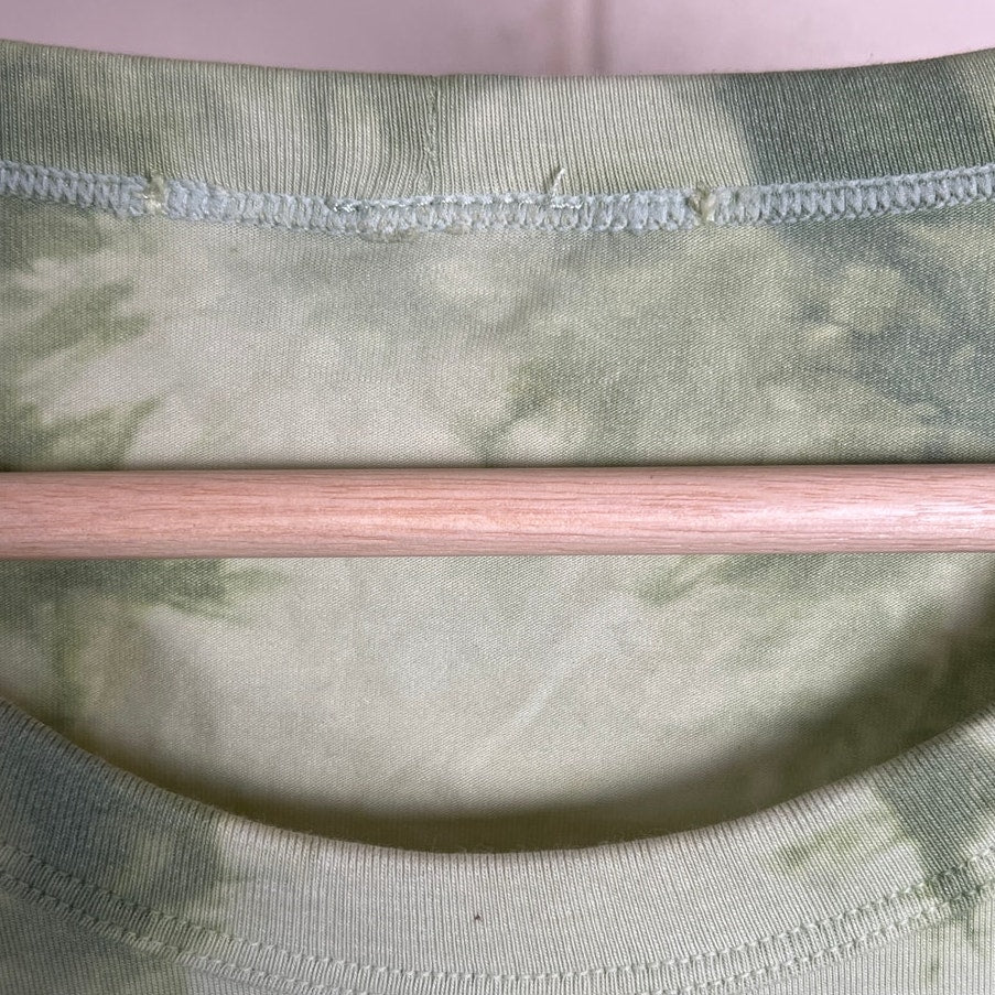 Lululemon The Fundamental Long Sleeve Shirt Green Bleach Pattern