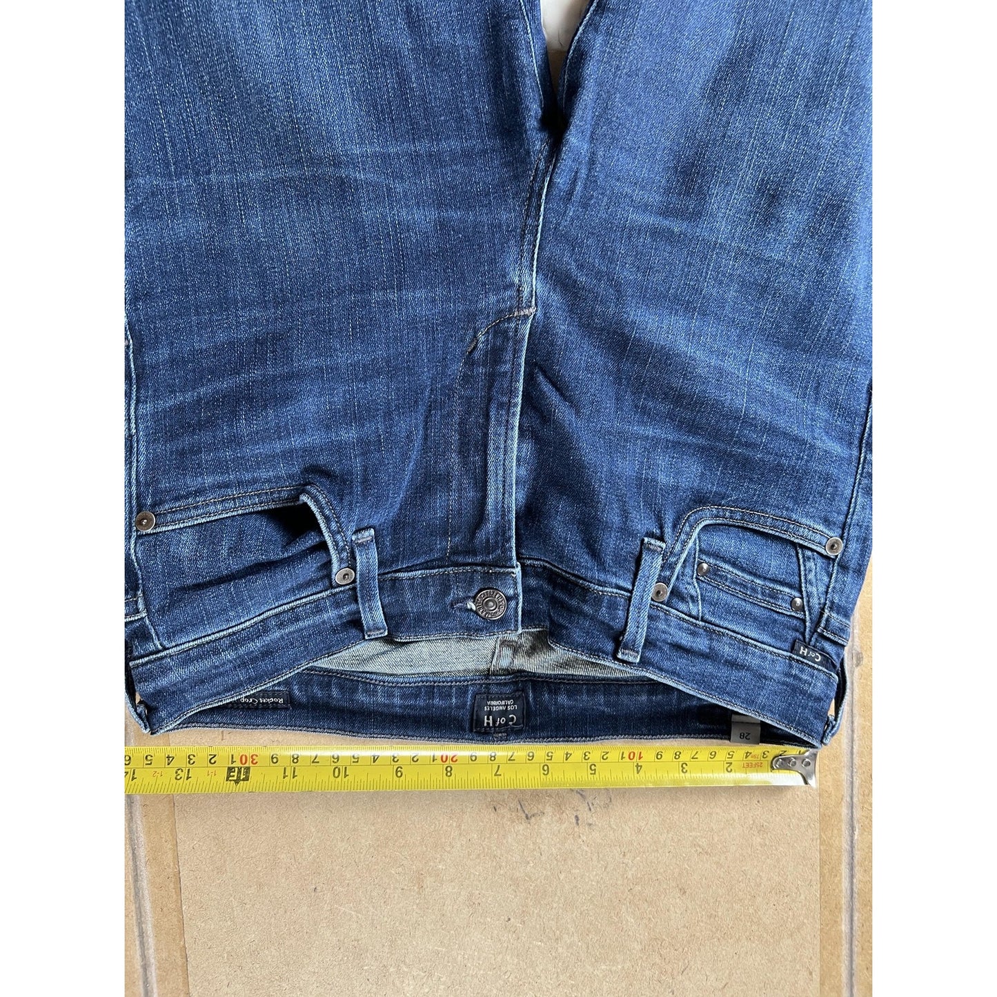 C Of H Pants Womens 28 Blue Rocket Crop Majestic Skinny Cropped Stretch