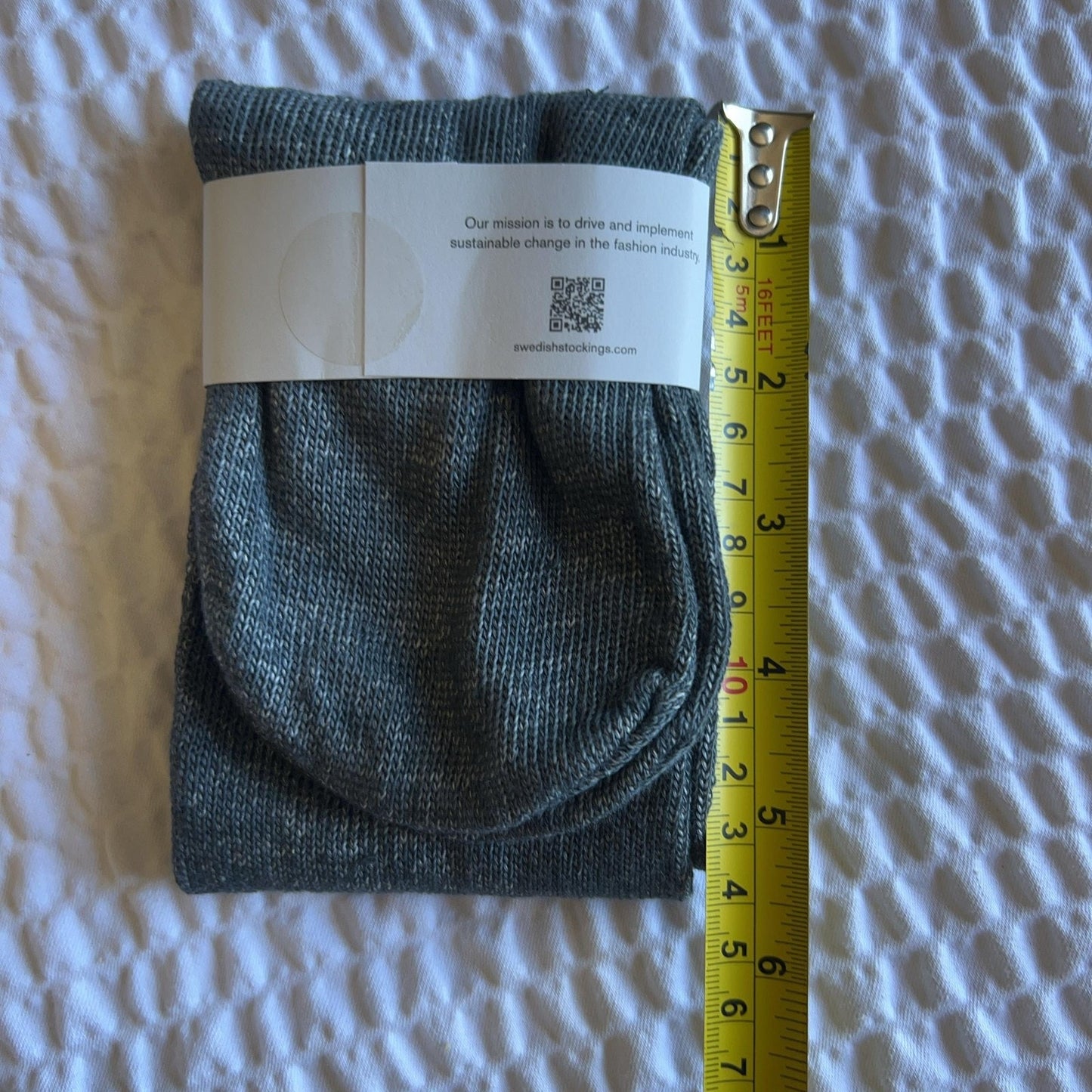 Swedish Stockings Crew Socks Unisex One Size Green Mid Calf Cotton Blend