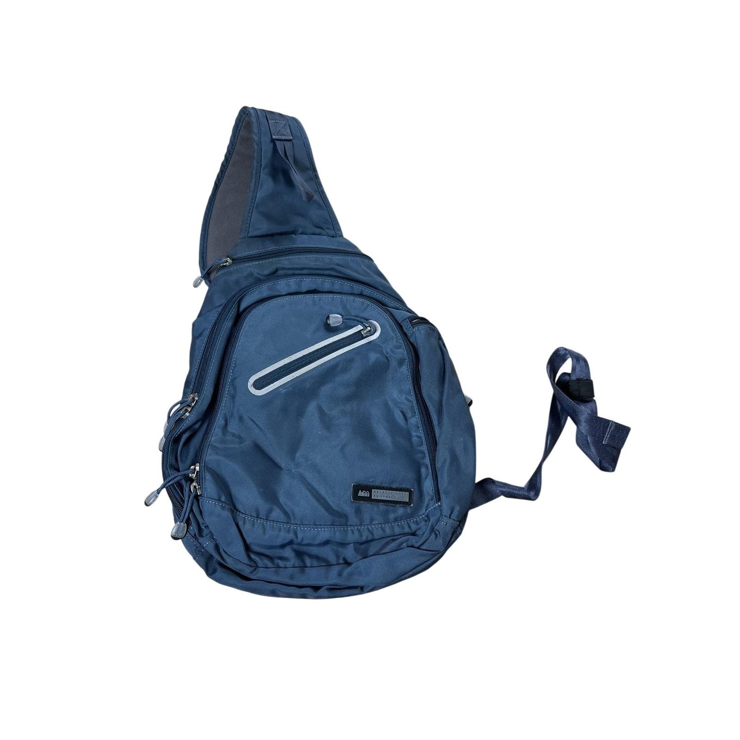 REI Shoulder Bag Mens One Size Blue Nylon Sling Pack 3 Pockets Hiking Summer