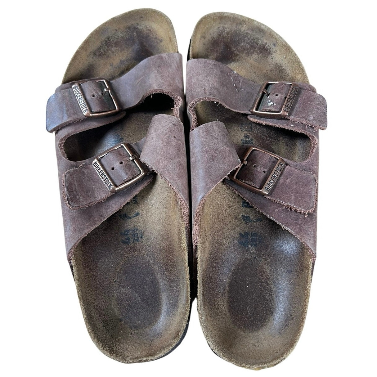 Birkenstock Shoes Mens Size 13 Brown Arizona Slide Nubuck Suede Germany