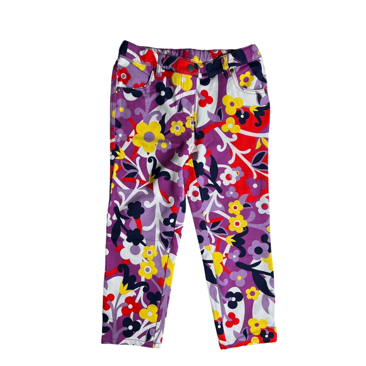 Hanna Andersson Girls Floral Print Pants Multi Color Size 140