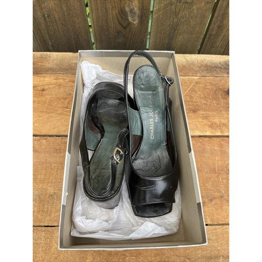 Vintage Charles Jourdan Black Heels Size 8 Some Heavy Wear