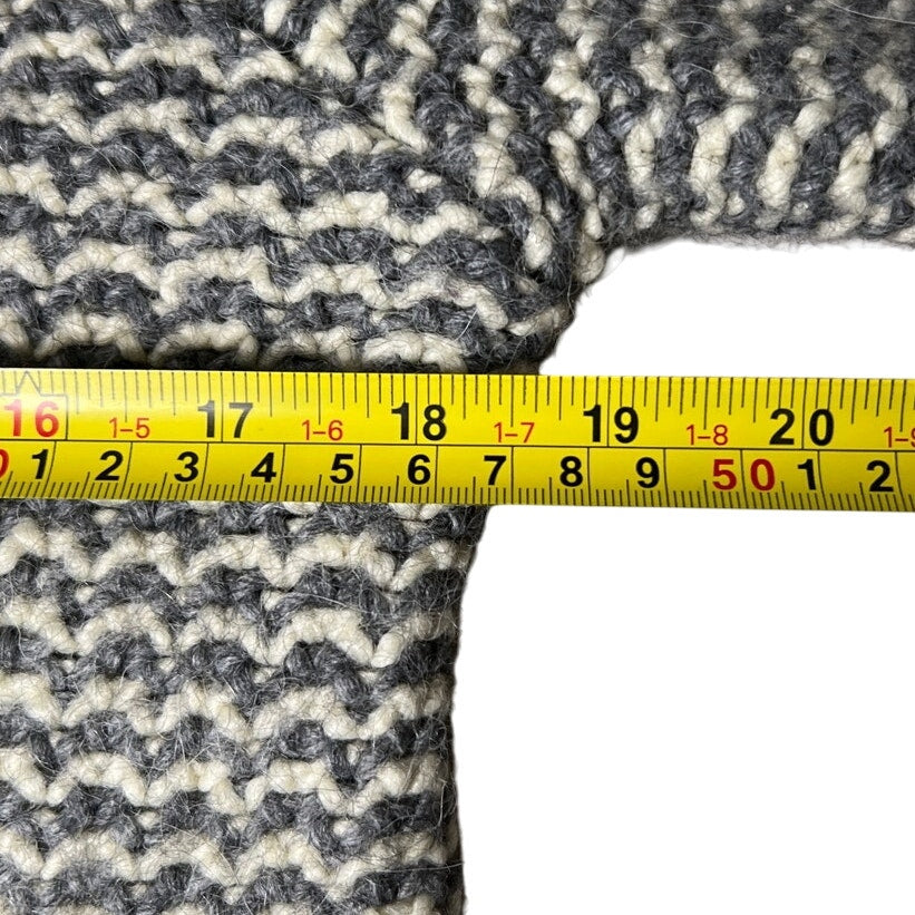 Cocogio Made In Italy Large Long Cardigan Sweater Button-Up Sweater Italy Gray