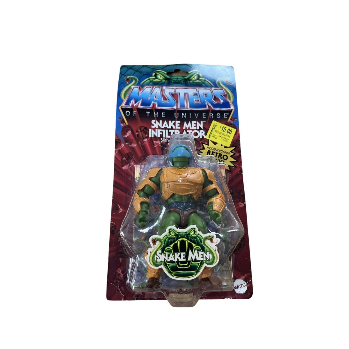 Masters Of The Universe Snake Men Infiltrator Action Figure 1:12 Boxed Green