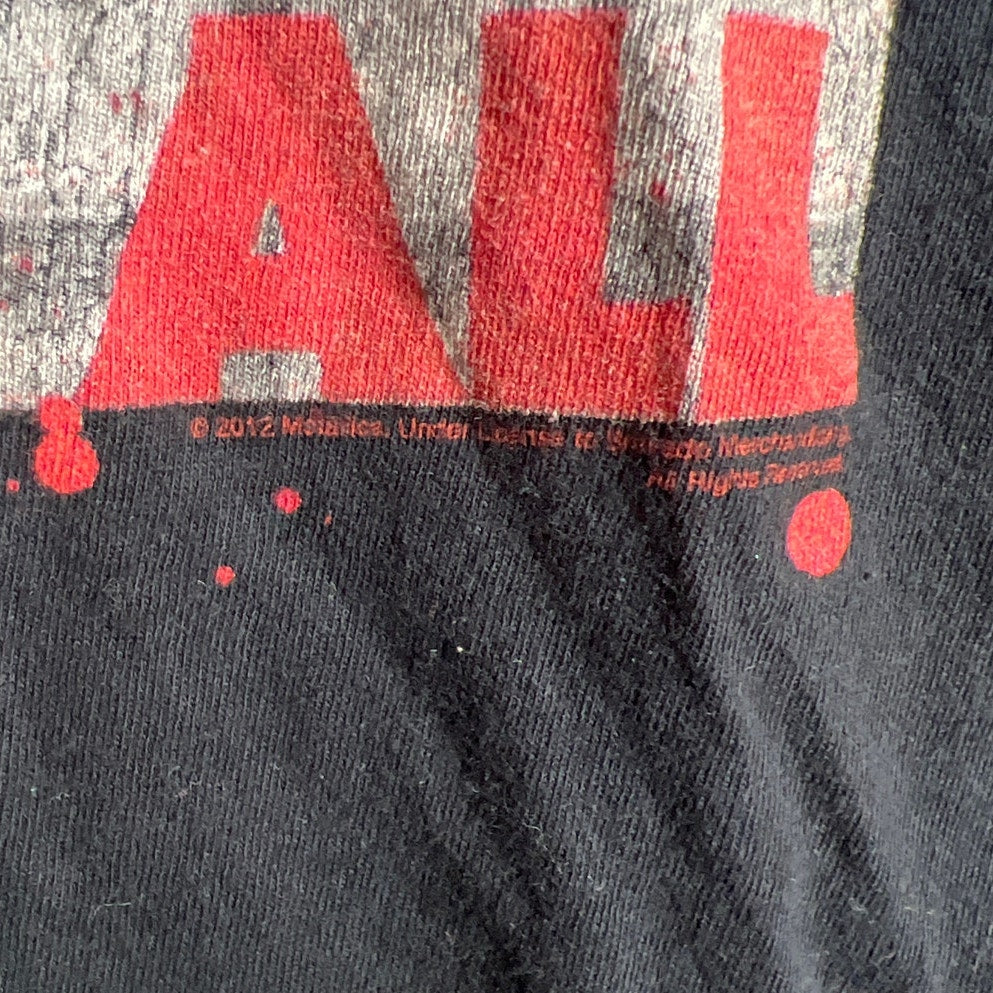 2012 Metallica Kill Them All Black Band T-shirt *Dimensions In Pictures*