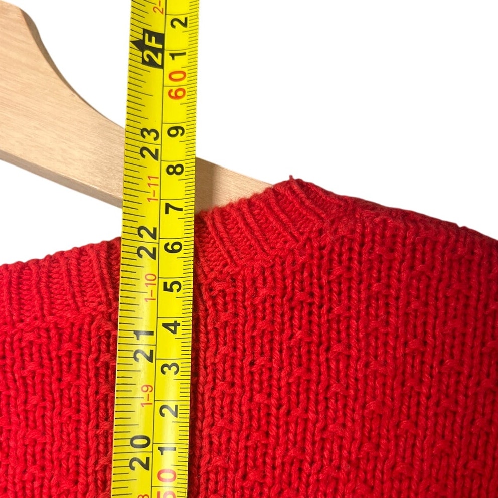 Madewell Sweater Texture Mix Knit Pullover Sweater Bright Berry Women's Size XS