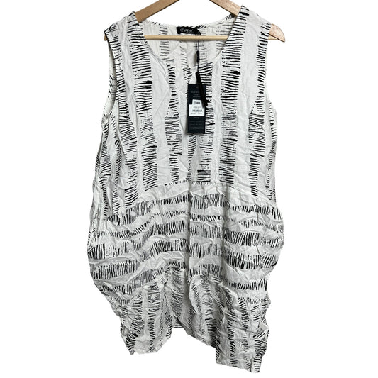 Papa Vancouver Kowalski's Gray & White Long Dress Medium NWT