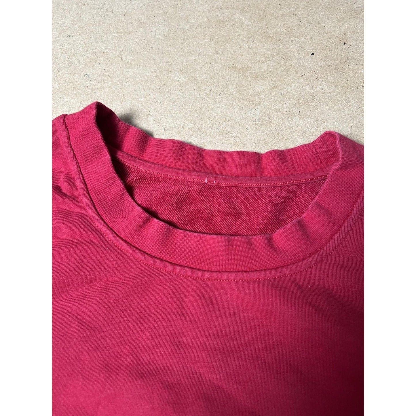 Sweater Unisex XL Red Pullover Crew Neck Cotton Blend Fleece Relaxed Casual