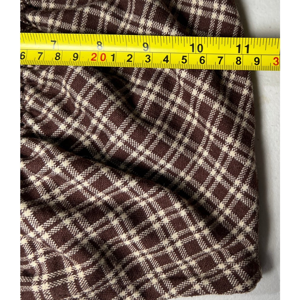 Princess Polly Size 6 Plaid Tie Top Brown