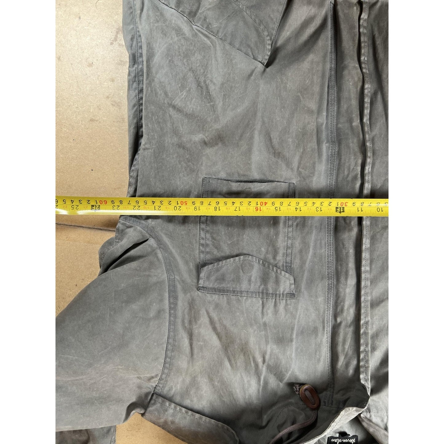 Steven Alan Hooded Parka Jacket Medium Gray Canvas Cotton Zip External Pockets