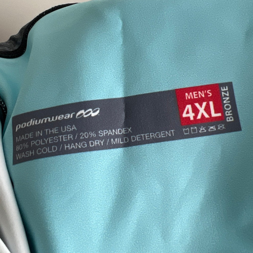 Podiumwear Cycling Shorts Mens 4XL Padded Bike Riding Gray Animal Print