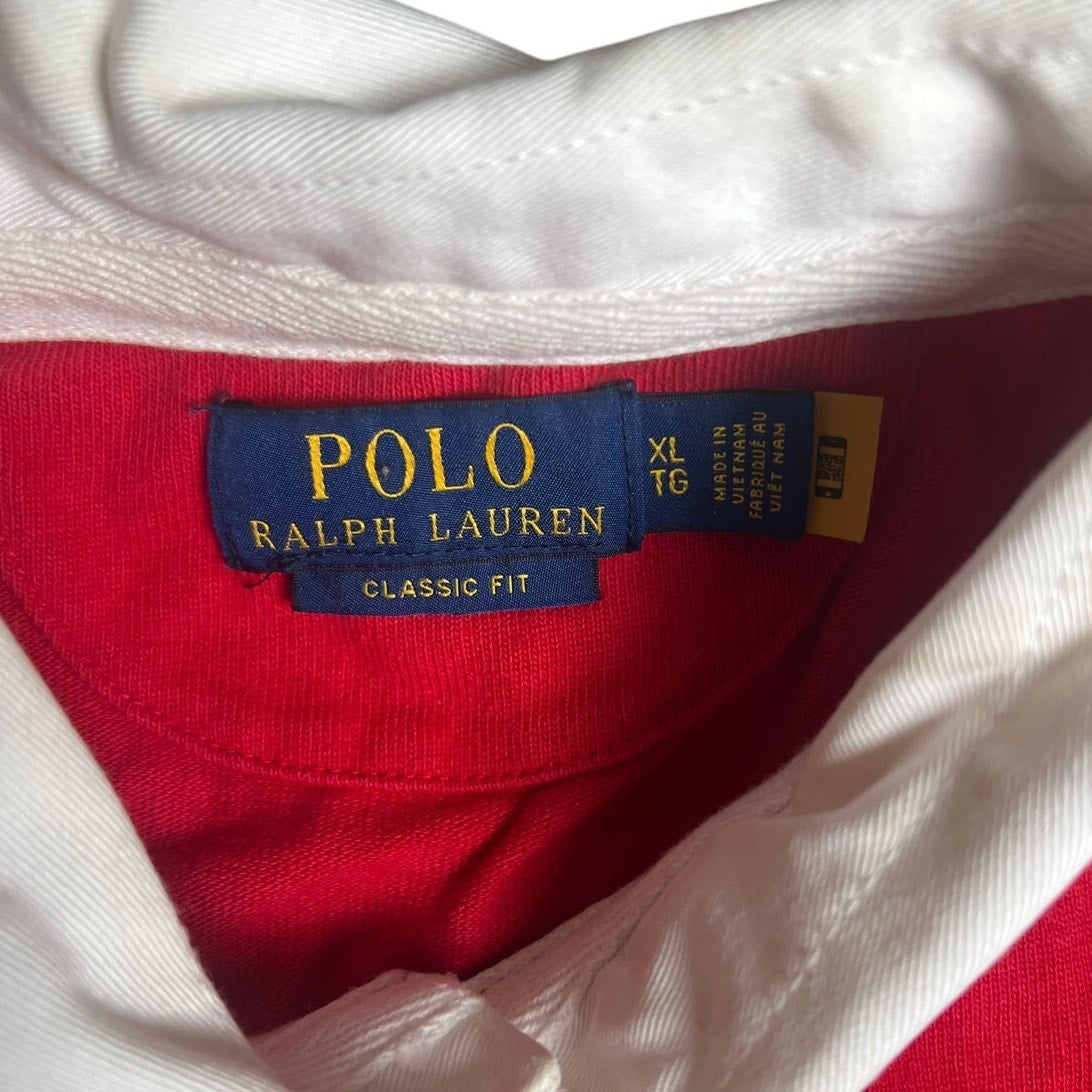 Polo Ralph Lauren Cotton Classic-Fit Polo Beach Rugby Shirt Red Size XL